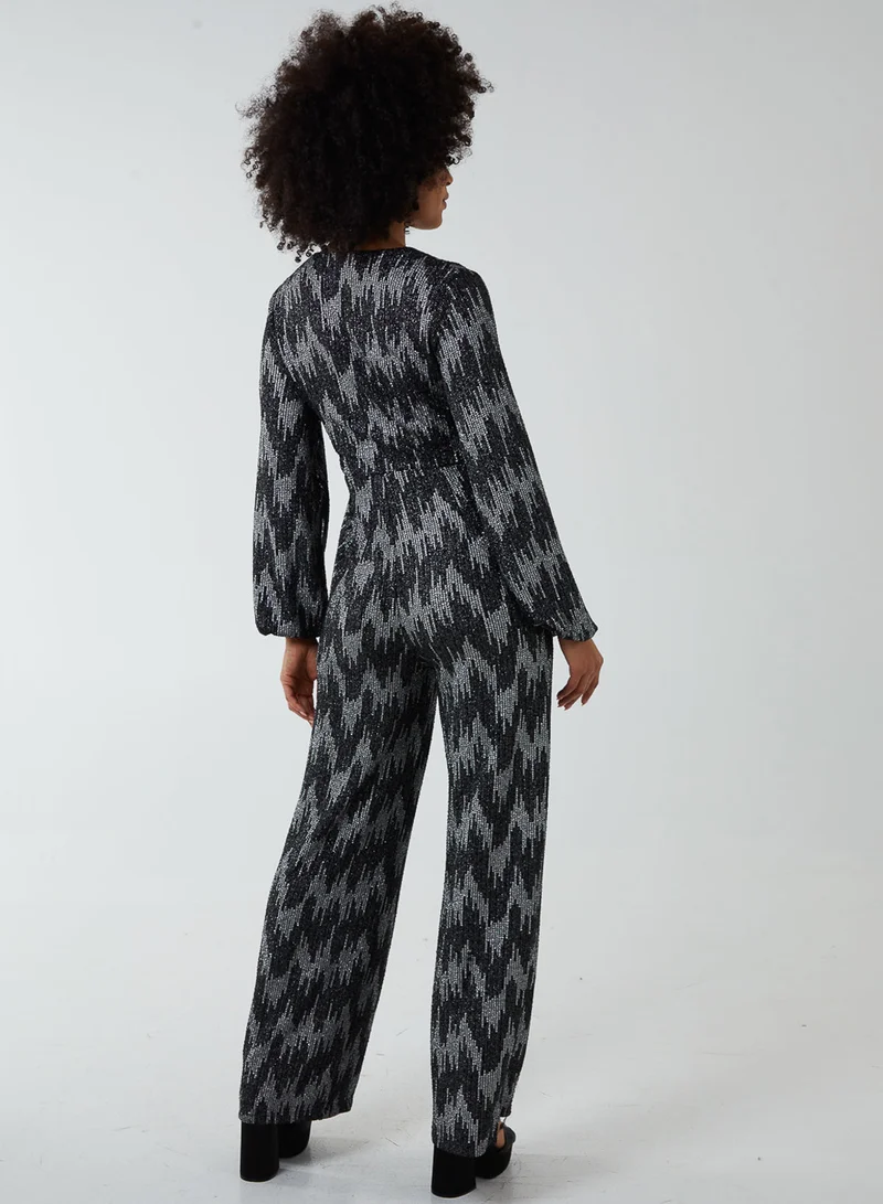 بلو فانيلا Wrap Tie Jumpsuit